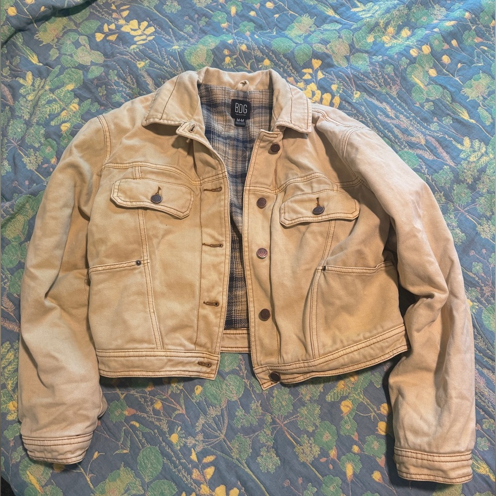 BDG Cropped Yellow Jean Jacket